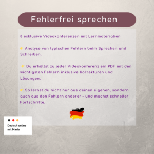 Fehlerfrei sprechen // Niveau A2/B2
